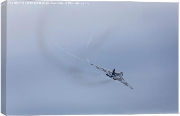 Smoky engines of the Avro Vulcan Canvas Print by Jason Wells