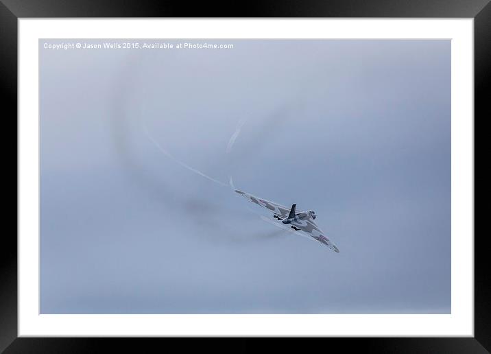 Smoky engines of the Avro Vulcan Framed Mounted Print by Jason Wells