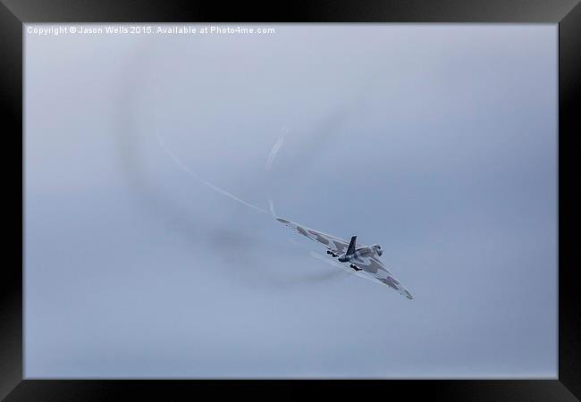 Smoky engines of the Avro Vulcan Framed Print by Jason Wells