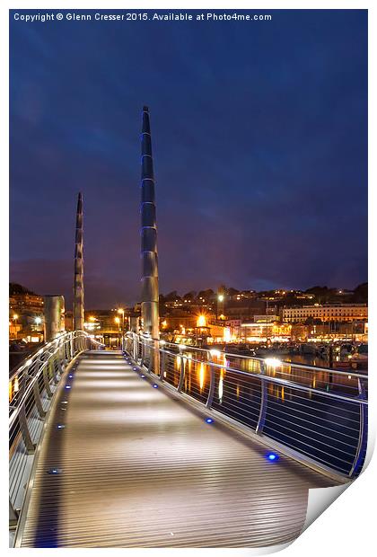  Torquay harbour Print by Glenn Cresser