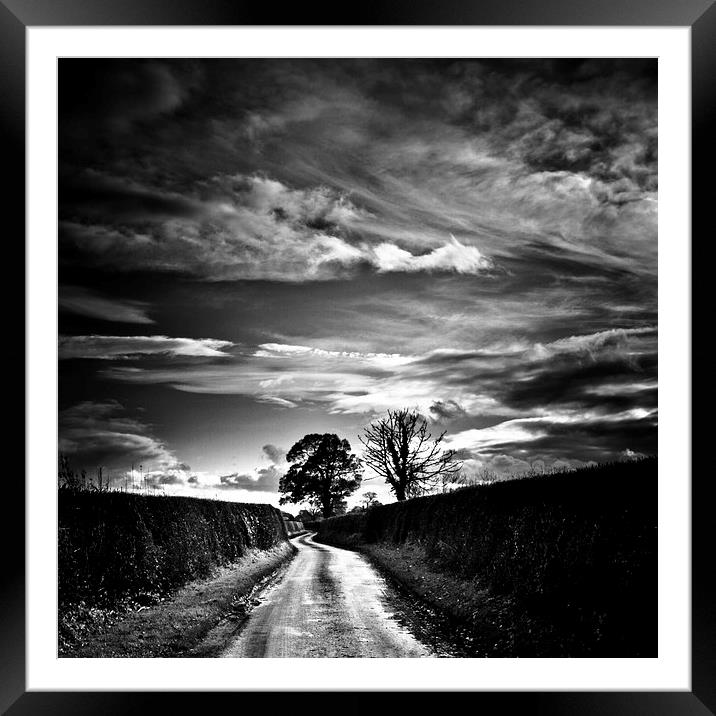   Lane of Shropshire in Autumn Framed Mounted Print by Julian Bound