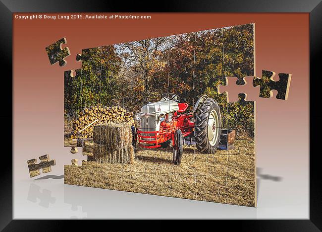 Old Ford Tractor Puzzle Framed Print by Doug Long