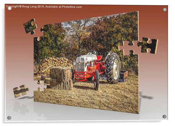 Old Ford Tractor Puzzle Acrylic by Doug Long