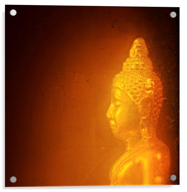 Thai Buddha in orange tones  Acrylic by Julian Bound