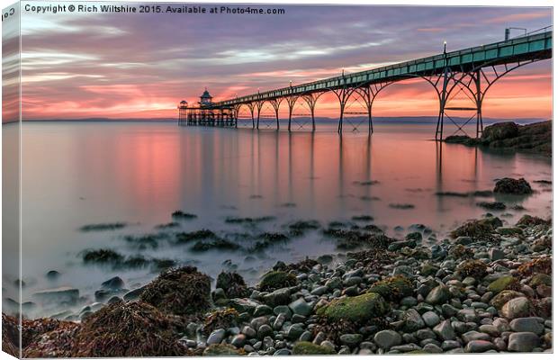  Sunset Clevedon Pier Canvas Print by Rich Wiltshire