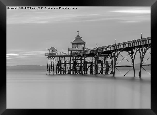  Clevedon Pier Black & White Framed Print by Rich Wiltshire