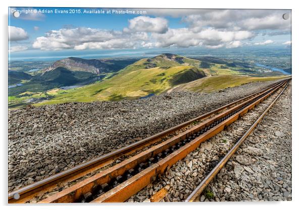 Snowdon Mountain Railway Llanberis Acrylic by Adrian Evans