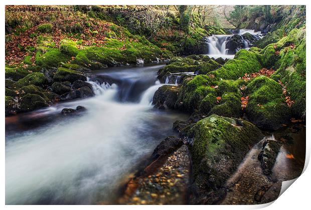 A Stream of Snowdon  Print by Ian Mitchell