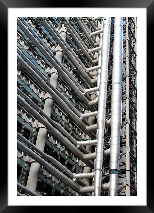 The Lloyd's Building, London Framed Mounted Print by Rebecca Giles