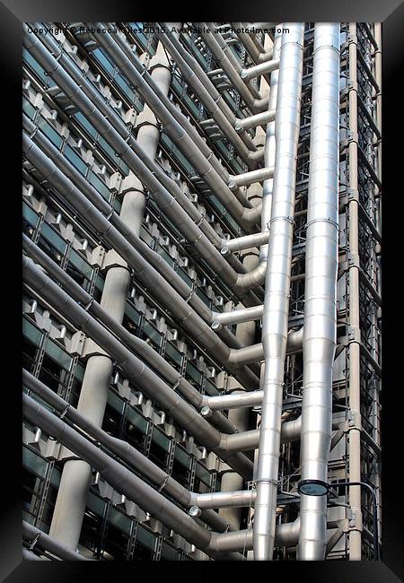  The Lloyd's Building, London Framed Print by Rebecca Giles