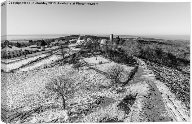 Toolx-Sainte-Croix in the snow Canvas Print by colin chalkley