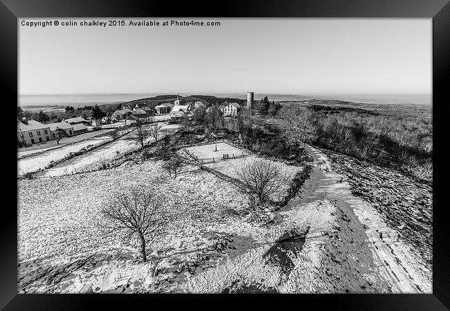 Toolx-Sainte-Croix in the snow Framed Print by colin chalkley