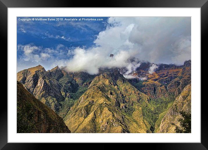 Andean Peaks Framed Mounted Print by Matthew Bates