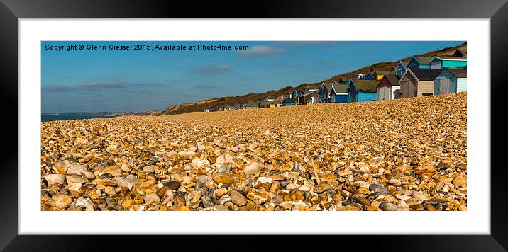  Milford-on-Sea beach Framed Mounted Print by Glenn Cresser