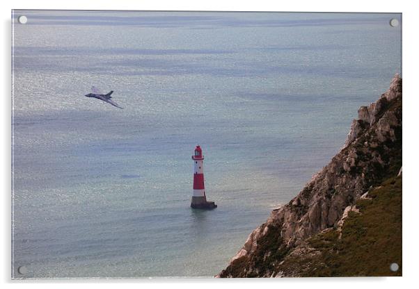  Vulcan XH558 at Beachy Head Acrylic by Oxon Images