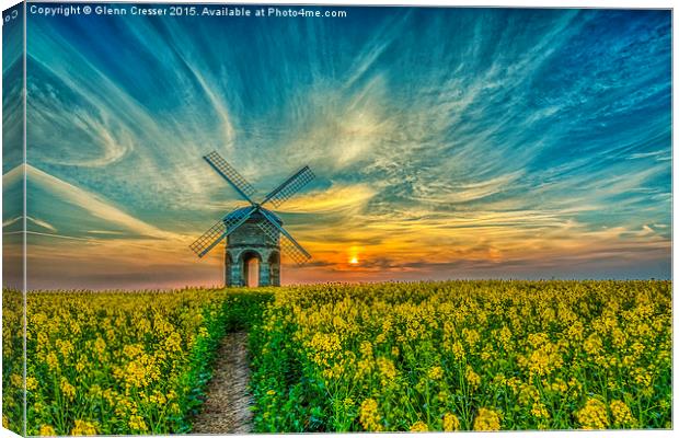  Chesterton Windmill Canvas Print by Glenn Cresser