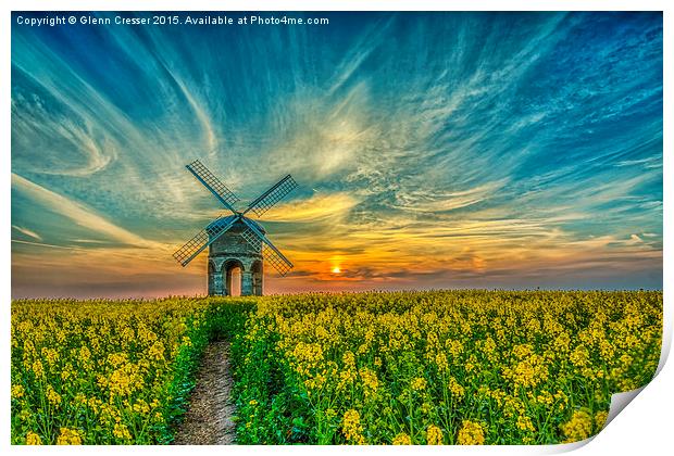  Chesterton Windmill Print by Glenn Cresser