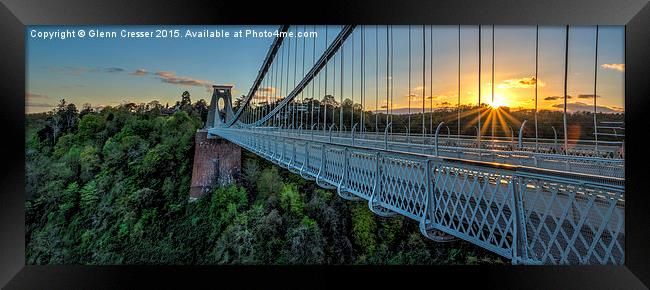  Clifton suspension bridge, Bristol Framed Print by Glenn Cresser