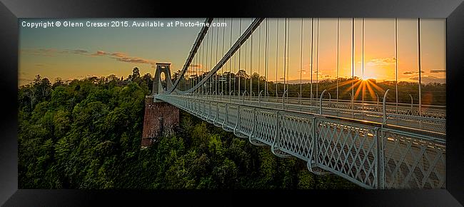  Clifton suspension bridge, Bristol Framed Print by Glenn Cresser
