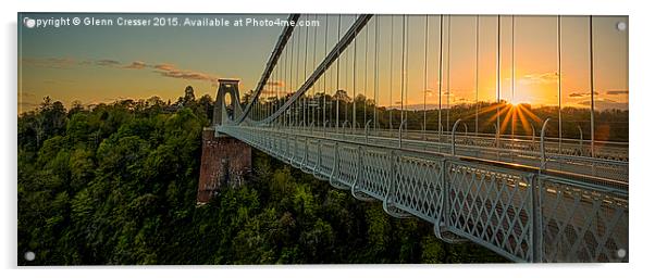  Clifton suspension bridge, Bristol Acrylic by Glenn Cresser