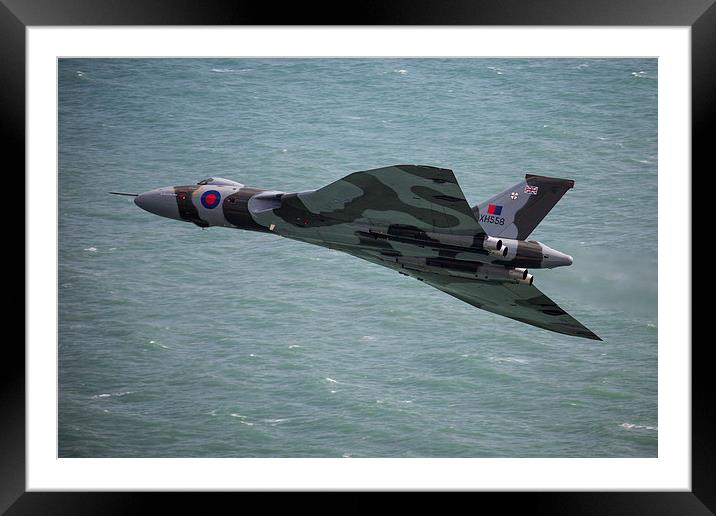  Vulcan Bomber passing Beachy Head Framed Mounted Print by Oxon Images