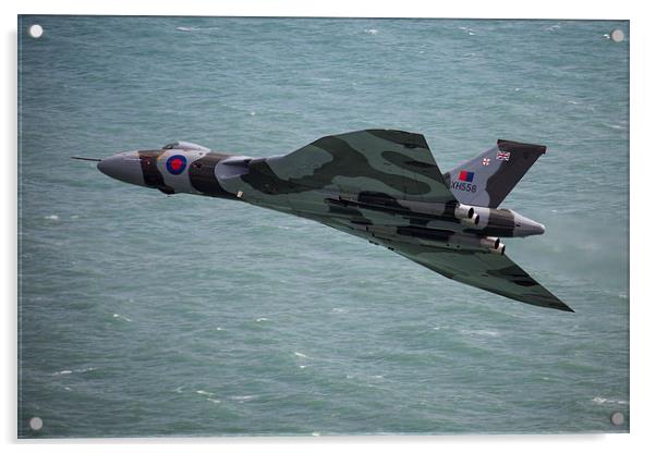  Vulcan Bomber passing Beachy Head Acrylic by Oxon Images