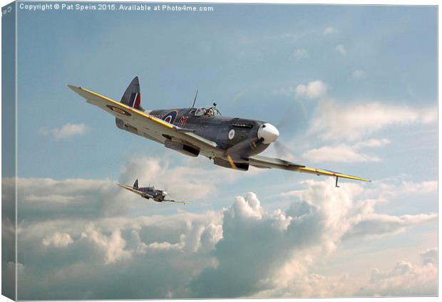  Spitfire - 'High in the Sunlit Silence' Canvas Print by Pat Speirs
