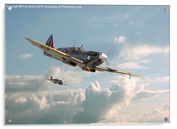  Spitfire - 'High in the Sunlit Silence' Acrylic by Pat Speirs