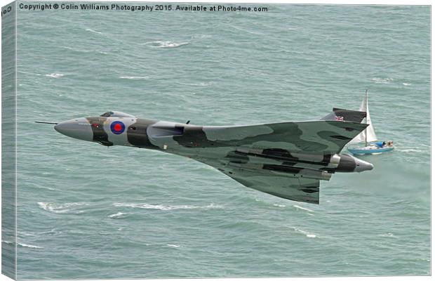   Vulcan XH558 from Beachy Head 3 Canvas Print by Colin Williams Photography