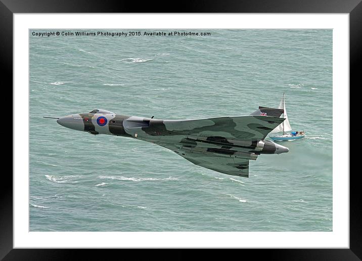   Vulcan XH558 from Beachy Head 3 Framed Mounted Print by Colin Williams Photography