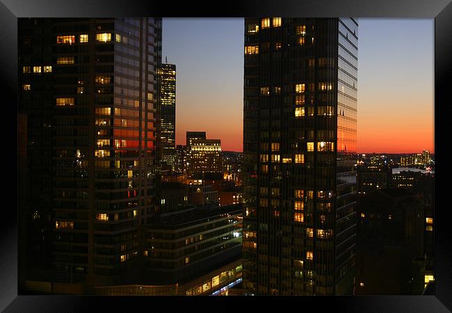 Boston Sunset Framed Print by Chris Turner
