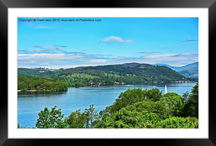  Hotel room view of Windermere Framed Mounted Print by Frank Irwin
