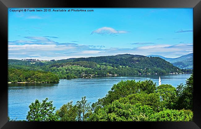  Hotel room view of Windermere Framed Print by Frank Irwin