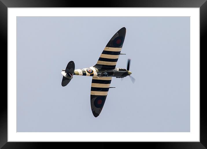 Spitfire Loop Framed Mounted Print by J Biggadike