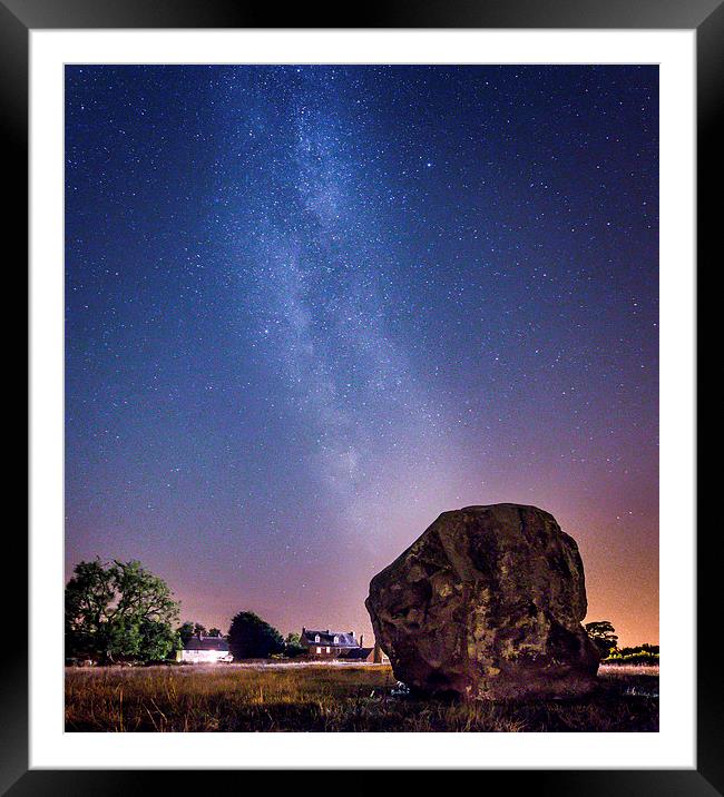 Avebury Milky Way Framed Mounted Print by Kevin Browne