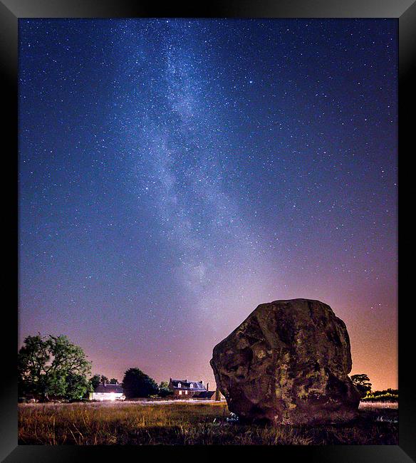 Avebury Milky Way Framed Print by Kevin Browne
