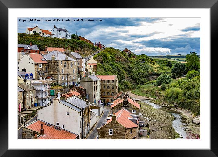  Staithes Up Stream Framed Mounted Print by keith sayer