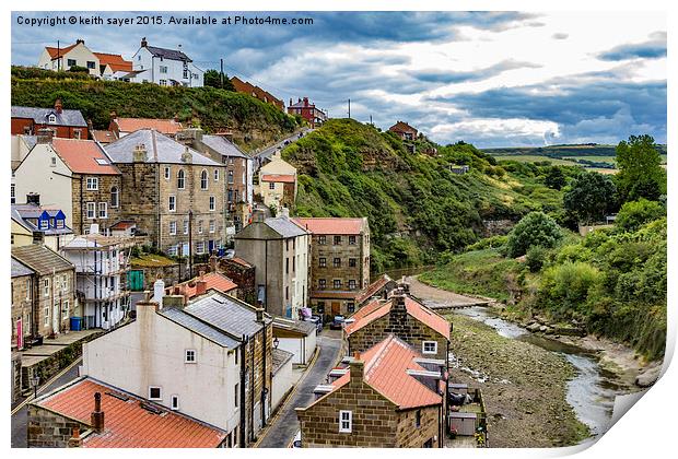  Staithes Up Stream Print by keith sayer
