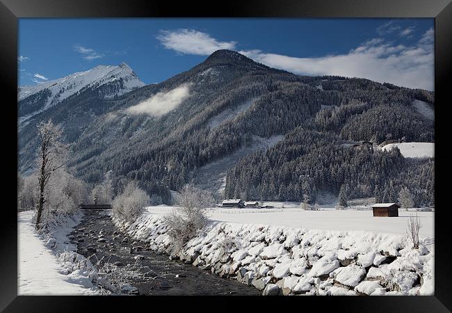 Winter in the alps Framed Print by Thomas Schaeffer