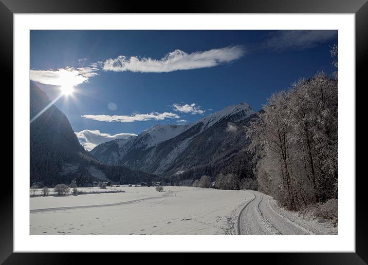 Winter in the alps Framed Mounted Print by Thomas Schaeffer