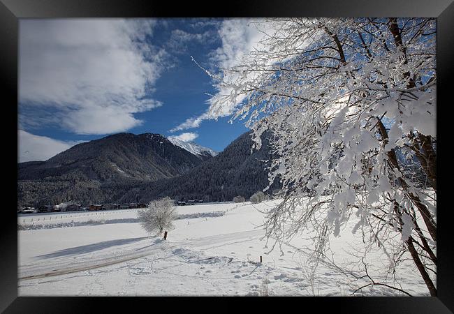 Winter in the alps Framed Print by Thomas Schaeffer