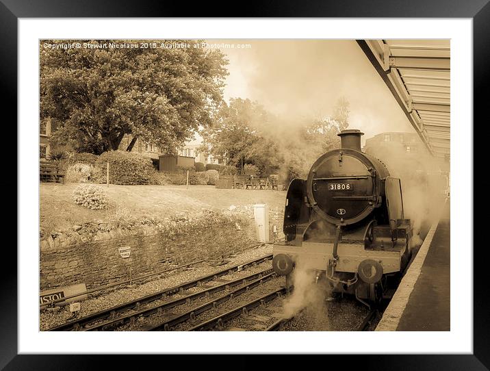 Swanage Steam Railway Framed Mounted Print by Stewart Nicolaou