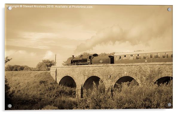 Swanage Steam Railway Acrylic by Stewart Nicolaou