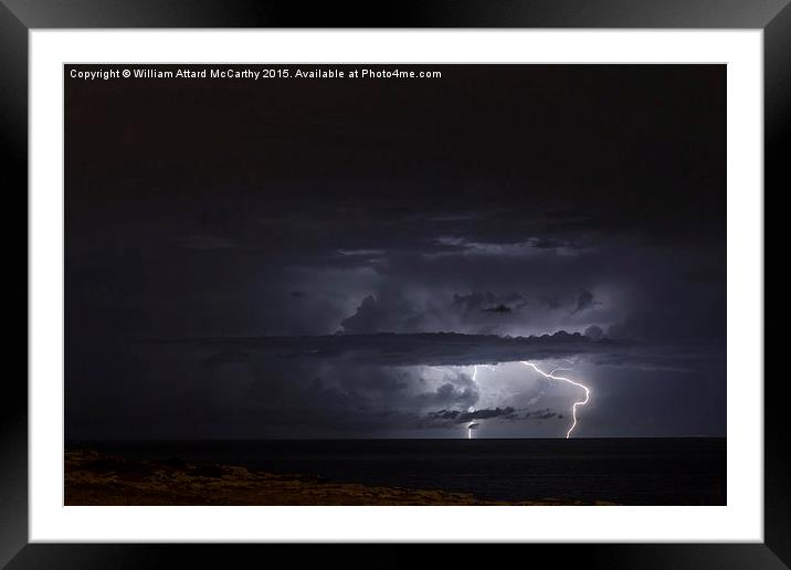 Lightning and Clouds Framed Mounted Print by William AttardMcCarthy