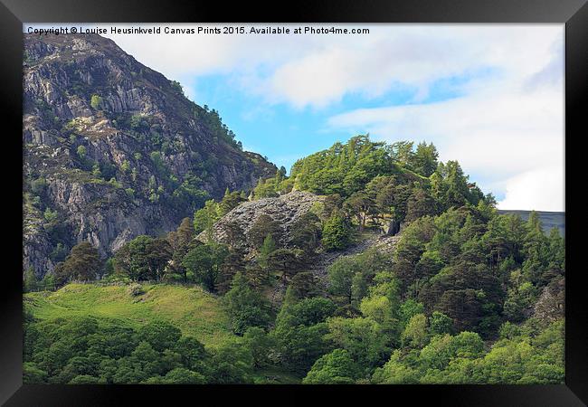 Castle Crag, Borrowdale, Lake District, Cumbria Framed Print by Louise Heusinkveld