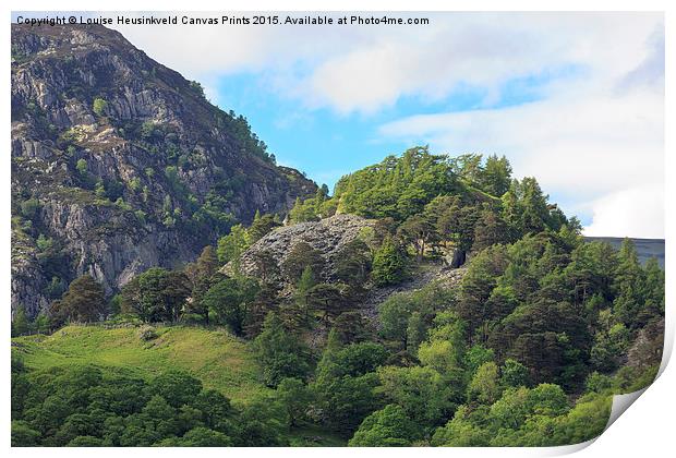 Castle Crag, Borrowdale, Lake District, Cumbria Print by Louise Heusinkveld