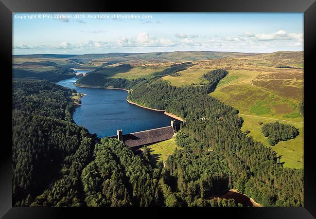  Derwent Reservoir from the air Framed Print by Phil Sproson