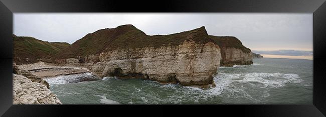 Cliffs at Thornwick Bay, East Coast, UK. Framed Print by Terry Senior