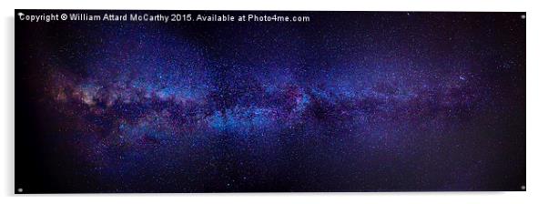 Milky Way Panorama Acrylic by William AttardMcCarthy