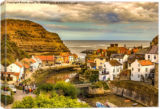  Staithes the popular view Canvas Print by keith sayer